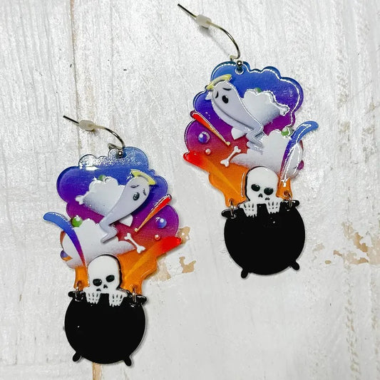 Ghost Cauldron Earrings