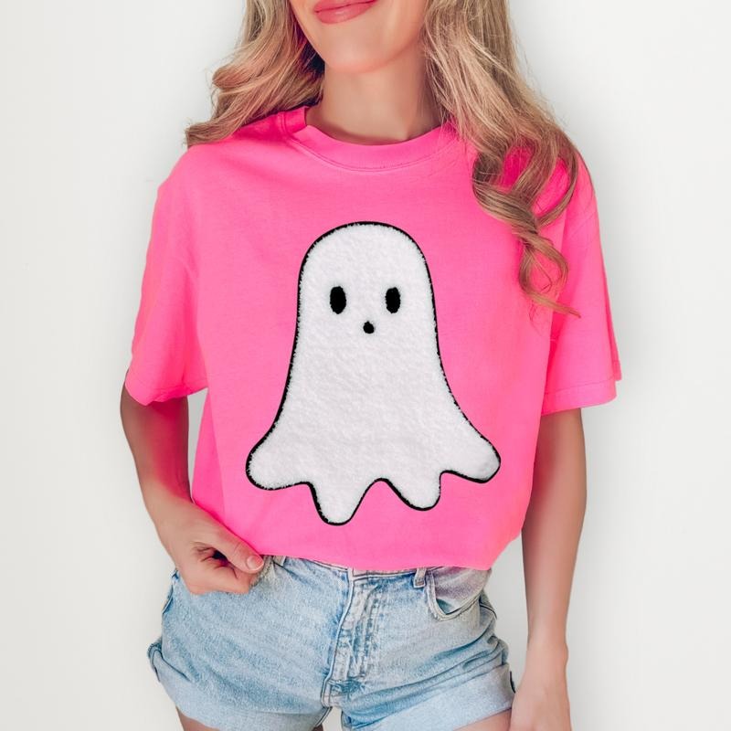 Ghost Fluffy Patch Comfort Colors T-Shirt