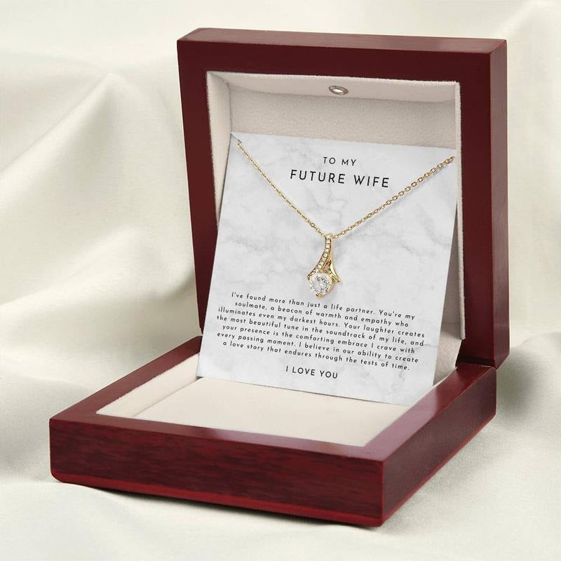 Gift For Future Wife, Future Wife Christmas Gift, Love Necklace With Message Card, Gift For Wife, Necklace With Gift Box, Valentine Gifts, Necklace Box, Gifts For Valentines Day