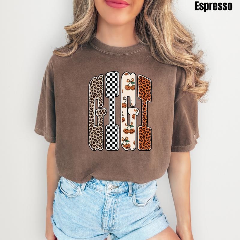 Gigi Pumpkin Pattern Comfort Colors T-Shirt 'NLB'