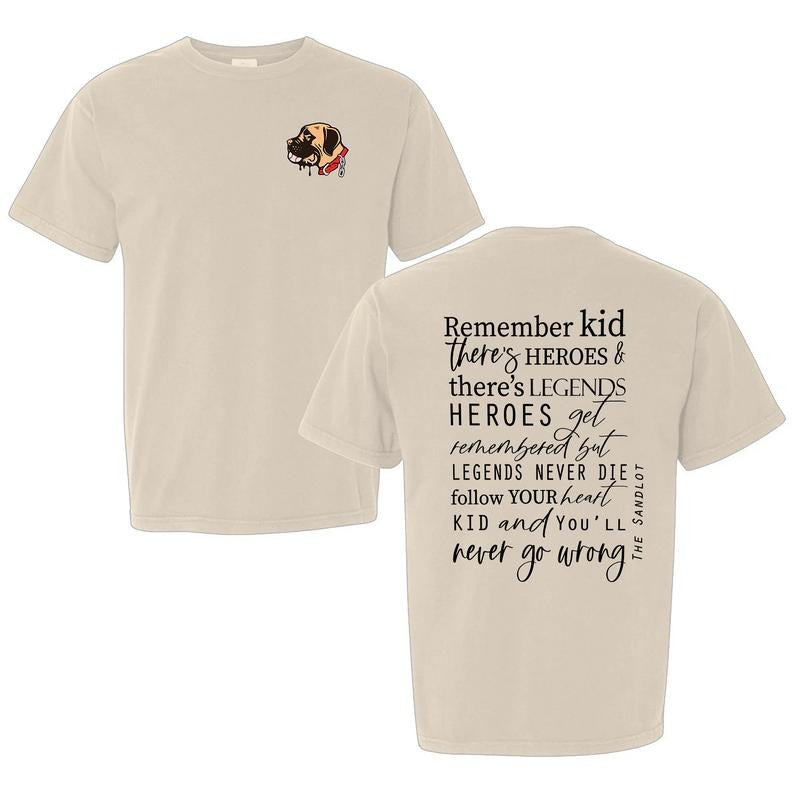 Gildan Retro Comfort 1990s Sandlot Legends Never Die Shirt Baseball T-Shirt 100% Cotton for Daily Activities