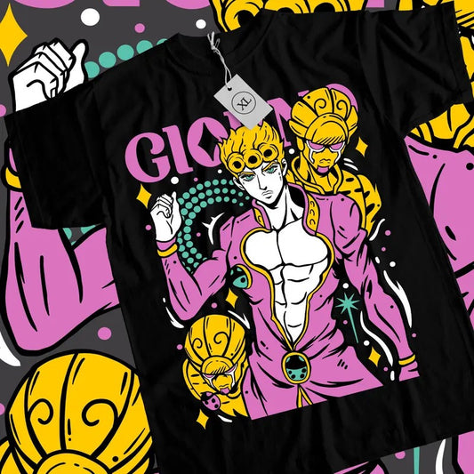 Giorno Giovanna T-Shirt S-4XL JoJo's Bizarre Adventure Anime Manga Gift Shirt Tshirt S-4XL