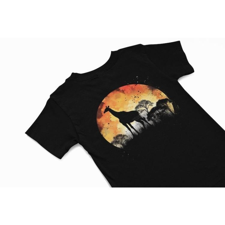 Giraffe T-Shirt, Abstract Giraffe Graphic tee, quirky animal Tee, Cute Animal tee, Retro 70s style T-Shirt, Giraffe lover gift Made in USA