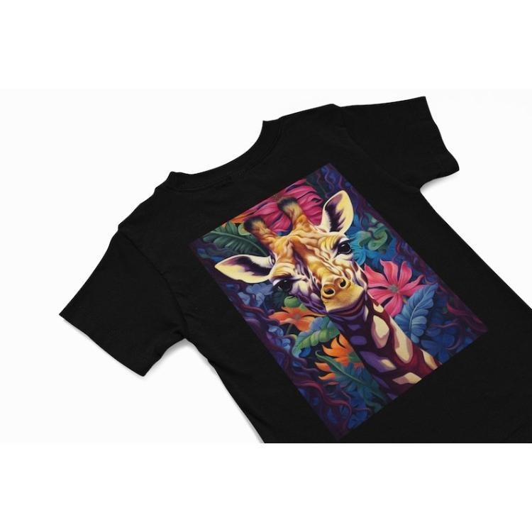 Giraffe T-Shirt, Giraffe Graphic tee, quirky animal Tee, Cute Animal tee, African animal t shirt, T-Shirt, Giraffe lover gift, Summer shirt Made in USAstyle{n002}2