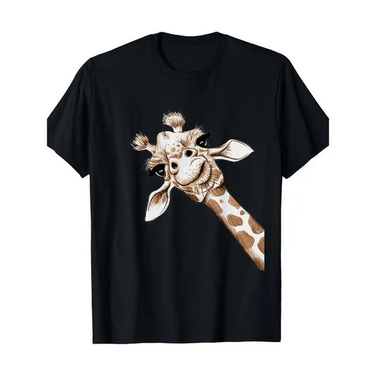 Giraffe-loving Female Wildlife Giraffe Lover T-shirt Girl Made in USA