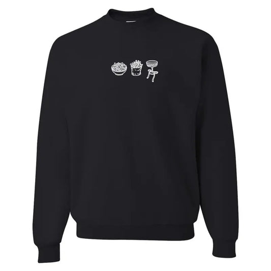 'Girl Dinner' Embroidered Crewneck Sweatshirt