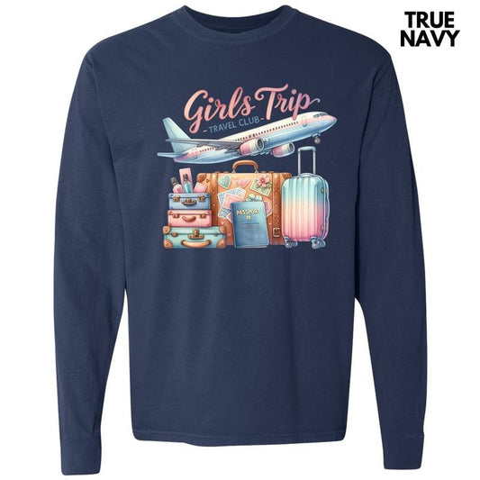 Girls Trip Suitcases Long Sleeve Comfort Colors T-Shirt 'NLB'