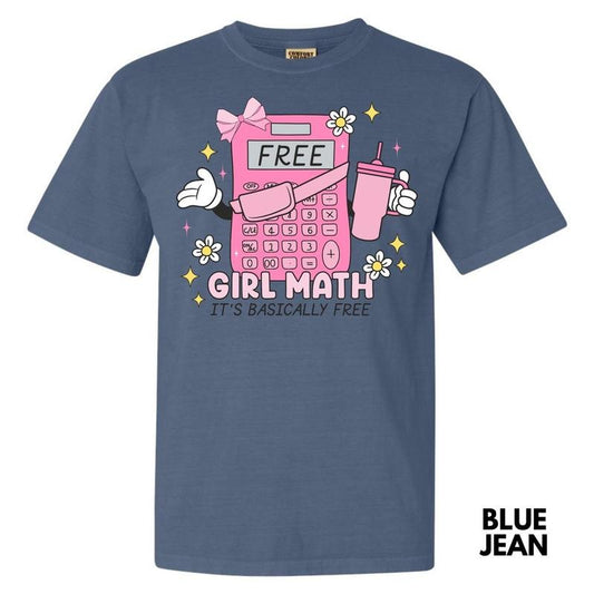Girly Math Comfort Colors T-Shirt 'NLB'
