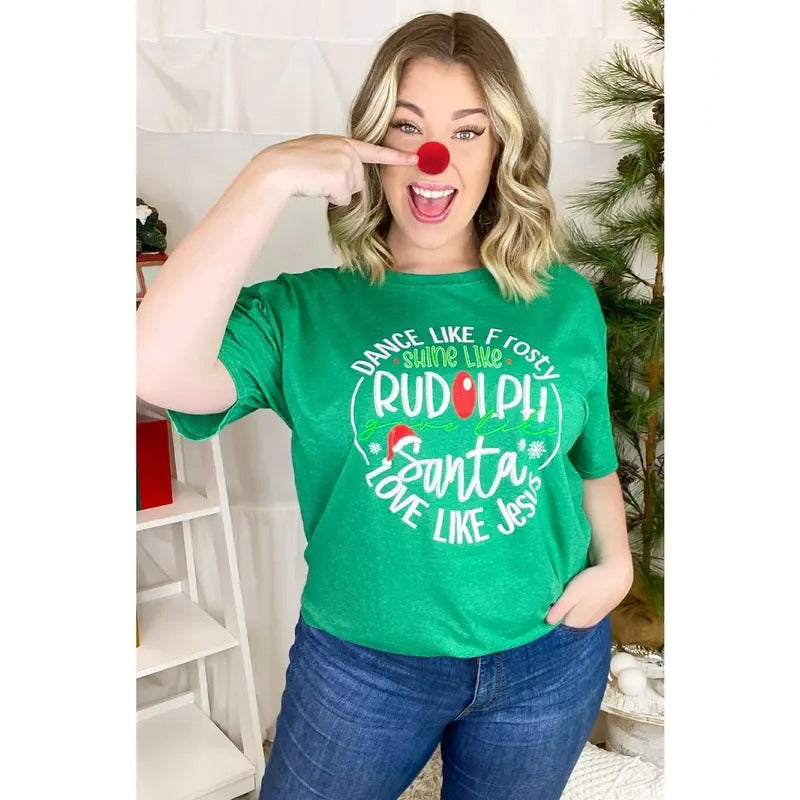 Give Like Santa, Love Like Jesus T-Shirt