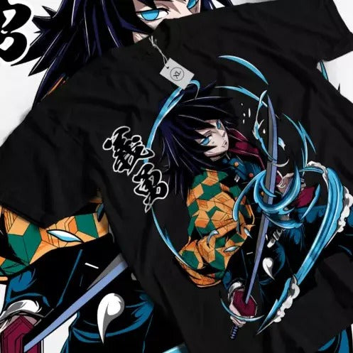 Giyu Tomioka T-Shirt Demon Slayer Kimetsu No Yaiba Girl Horror Anime Gift Shirt