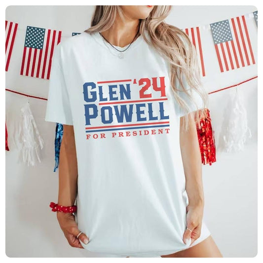 Glen Powell For President Shirt Glen Powell Vintage Shirt glen powell if you feel it chase it Shirt Twister Movie Shirt