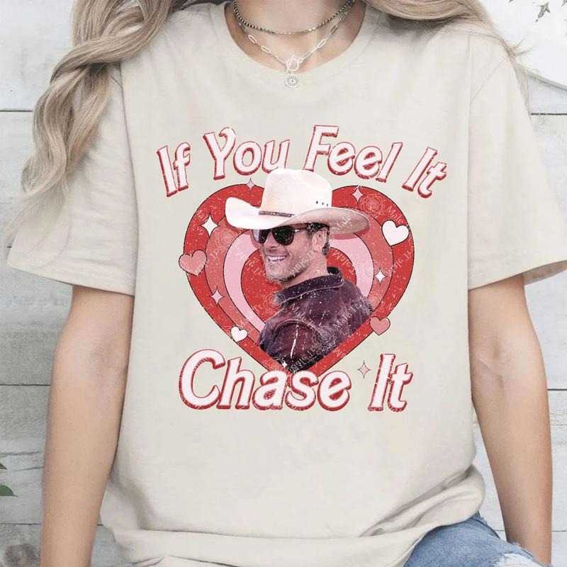 Glen Powell Shirt If You Feel It Chase It Shirt Tyler Owens Twisters Shirt Vintage 2024 Movie T-shirt Merch Men Women y2k