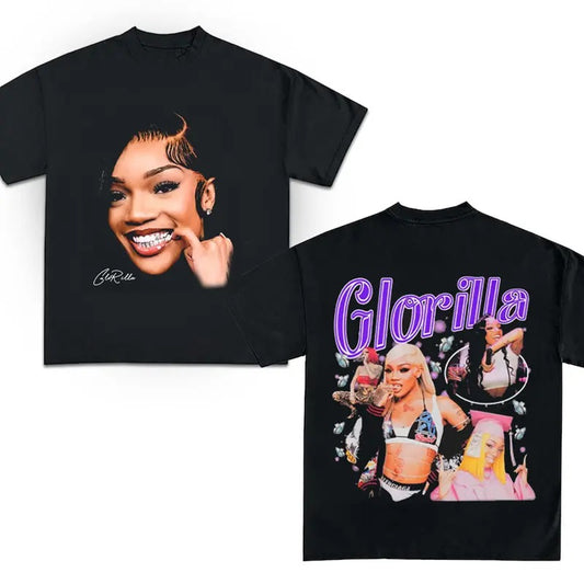 Glorilla Vintage Style 90's Bootleg T-shirt - Retro Gorilla Graphic Tee.