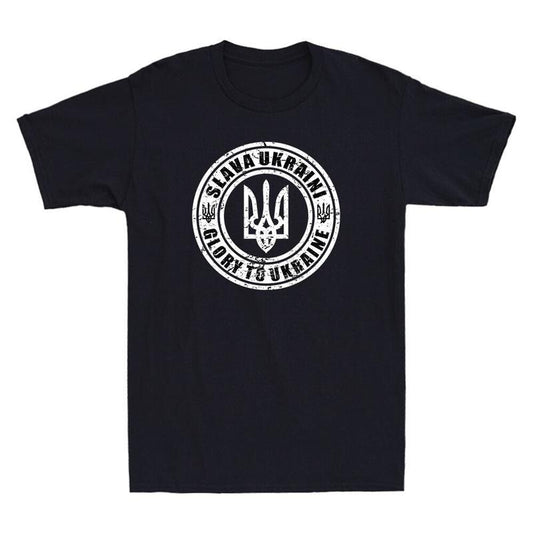 Glory To Ukraine Shirt Ukrainian Slava Ukraini Ukraine Retro Men TShirt Menswear Top