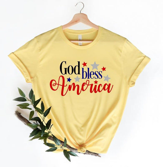 God Bless America Shirt 4th Of July Shirt 4th Of July Rainbow Shirt American Shirt Family Matching Shirt Gift For Independence Day