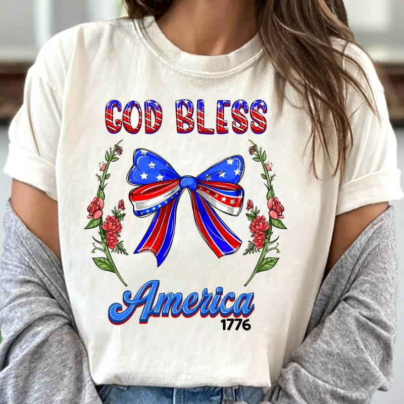 God Bless America Shirt America Shirt 4th Of July Shirt Fourth Of July Shirt Independence Day America Shirt Patriotic Shirt Coquette 4th Of July