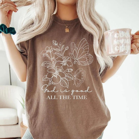 God Is Good Shirt, Boho Christian T Shirt For Women, Floral Bible Verse Tee, Faith Based Jesus Apparel, Girls Religious Gift, gift