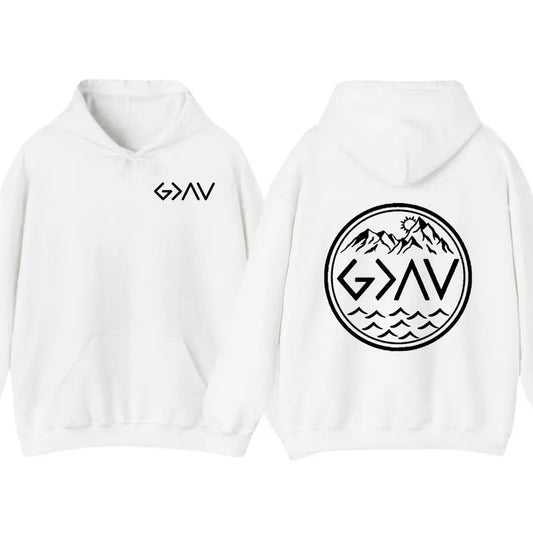 God is Greater Than the Highs and Lows Sweatshirt, Christian Hoodie, Bible Jesus Lover Gift, Faith Sweatshirt, Jesus Shirt