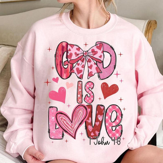 God is love Sweat, Christian valentine Sweat, Retro valentines Sweat, Love like Jesus Sweat, Valentine day Gifts, Gift For Girlfriend