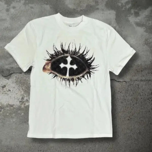 God's Eyes T-Shirt, Retro casual trend street T-shirt Men Y2k 2024 summer short sleeve Goth Harajuku shirt Menswear Top Streetwear