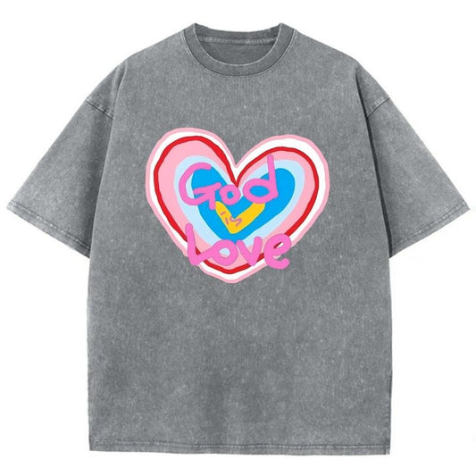 Gods Girl Unisex Washed T-Shirt, Christian Jesus  t shirts, Vintage 90s Graphic Tee Gift Cotton Top Womenswear Bottom, Mineral color