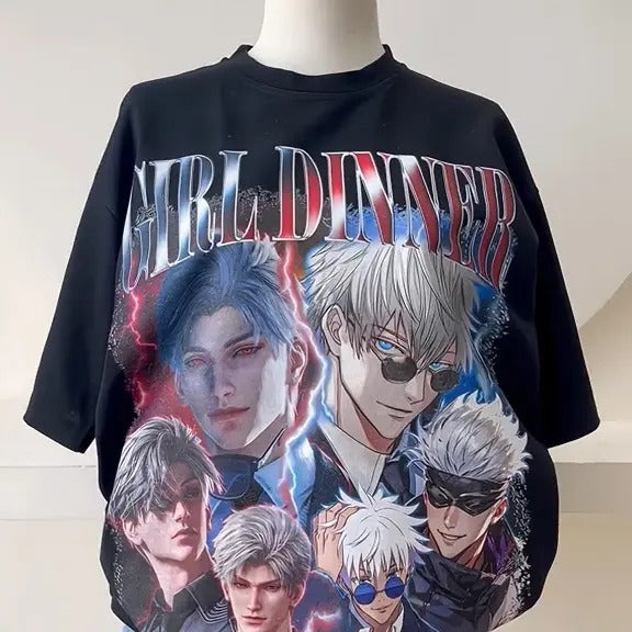Gojo And Sylus Girl Dinner Tee, Anime shirt, Japanese Anime, Birthday Gift