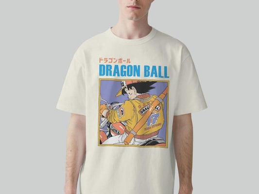 Goku Riding a Bike Graphic T-Shirt