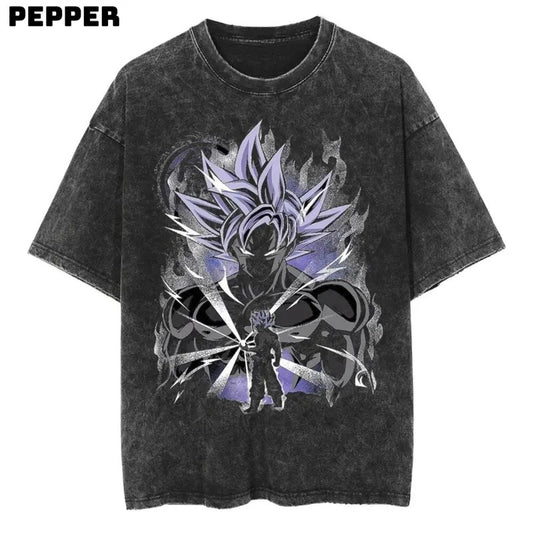 Goku Ultra Instinct Vinatge Tshirt  , Anime Dragon Ball Shirt , Goku Ultra Instinct Shirt ,  Dragon Ball Shirt Top Menwear Menswear Underwear Streetwear Operator Tropical Shortsleeve