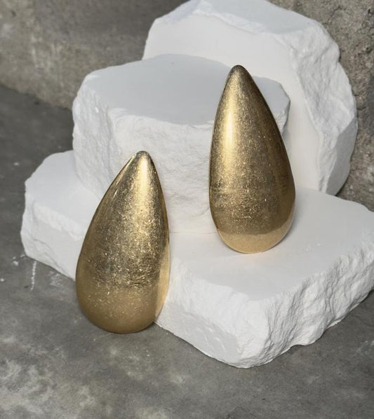Gold Rush Teardrop Earrings - Simple Gold Teardrop Shape Elegant Simplicity Versatile Accessory Classic Design