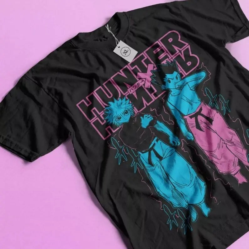 Gon And killua Graphic T-shirt, Hisoka Hunter Meruem Zoldyck Art  Anime Shirt