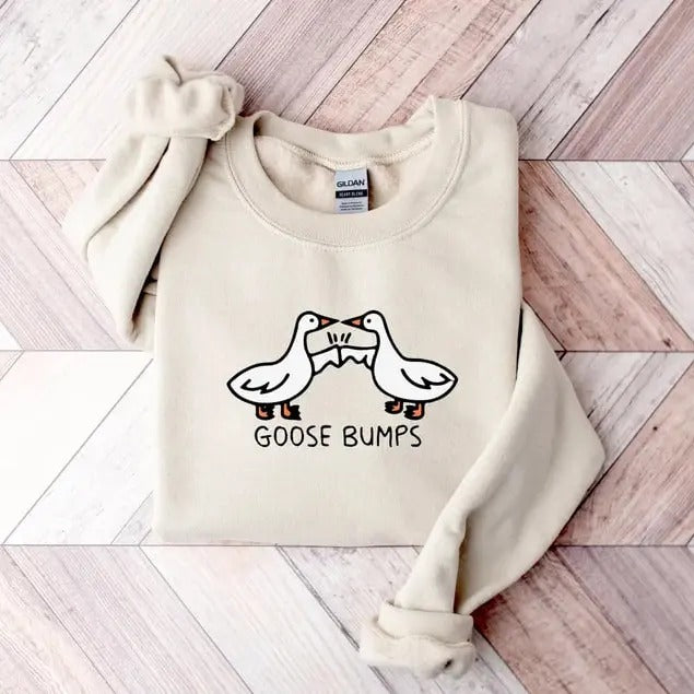 Goose Bump Sweatshirt, Silly Goose Sweater, Funny Best Friends Sweater, Fist Bump Sweater, Greetings Sweater, Gift for Goose Lover, Couple Tee