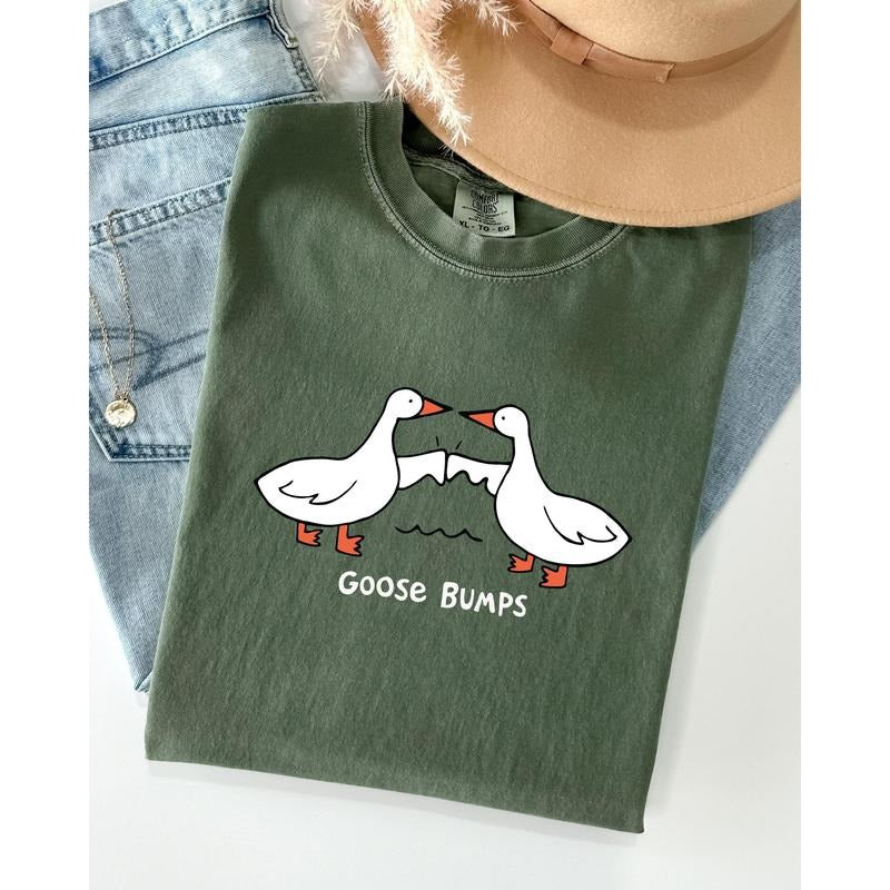 Goose Bumps, Funny, Meme, Joke, Aesthetic Shirt Comfort Colors T-Shirt