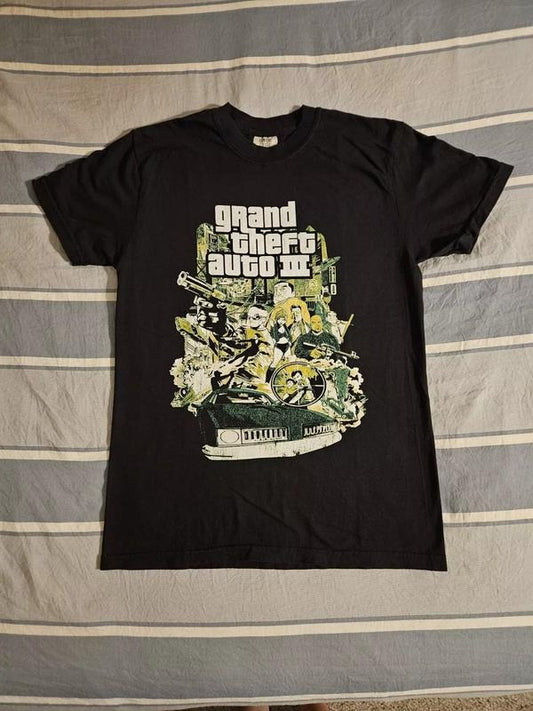 Grand Theft Auto III GTA 3 Video Game Black T Shirt Tee Size