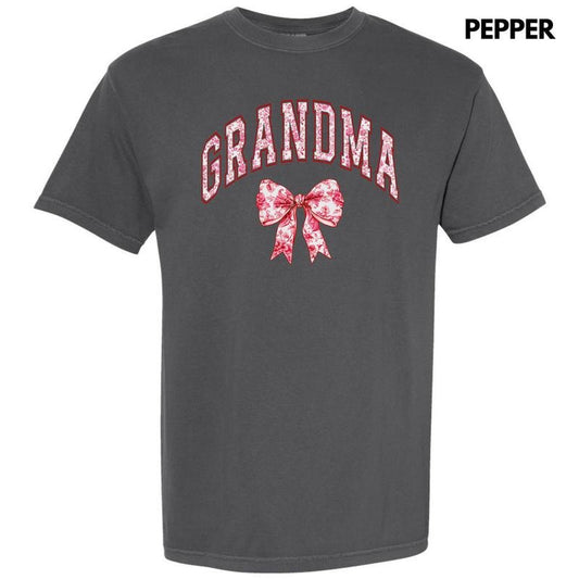 Grandma Red Ginger Jar Florals Comfort Colors T-Shirt 'NLB'