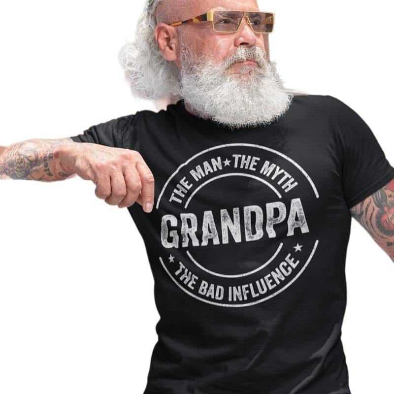 Grandpa Funny Gift T Shirt, The Man The Myth The Legend, Sarcastic Grandpa Shirt, Grandfather Tee, Fathers Day Gift, Unisex Short Sleeve Tee, Classic Streetwear