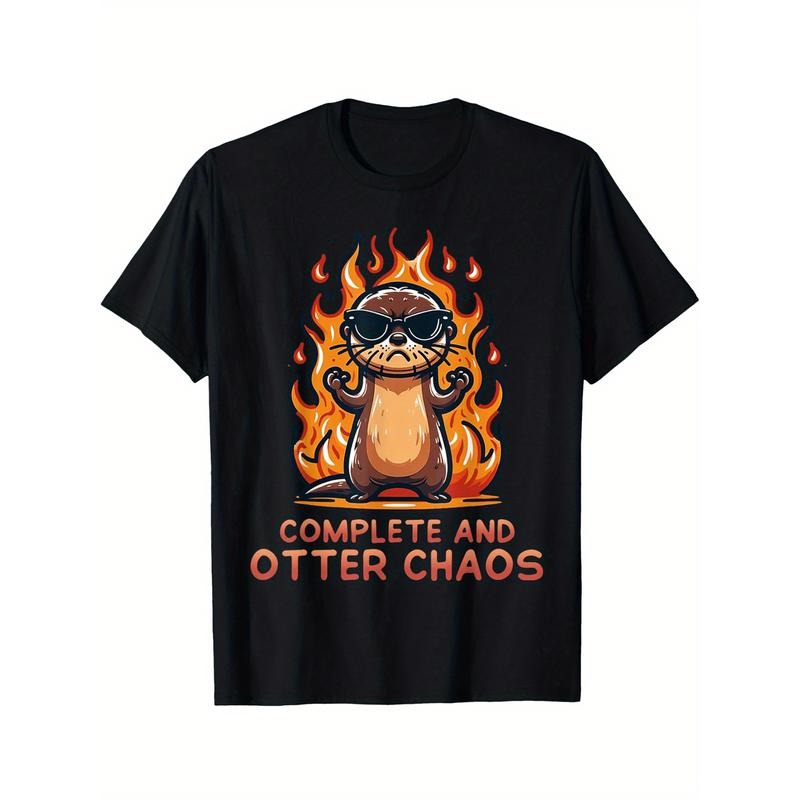 Graphic Otter Cartoon Complete And Otter Chaos Lover Animals T-Shirt made in usastyle{n002}2