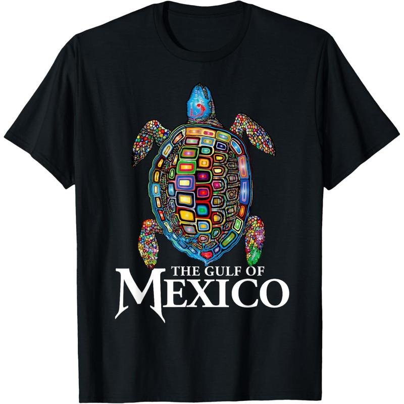 Graphic Sea Turtle Gulf of Mexico Never Forget Trump T-Shirt made in usa