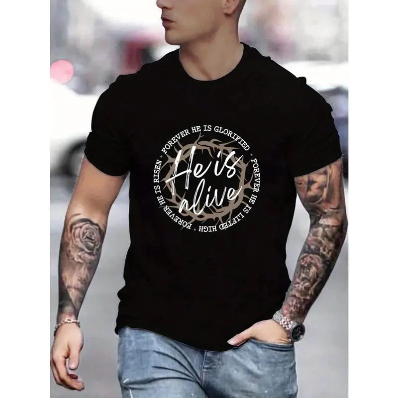 Graphic T-shirt - Classic Round Neck, Short Sleeves, Ultra-Soft Comfortable Tops with Unique Design - Perfect for Mens Casual Summer Wear, Everyday Essentials Made in USA
