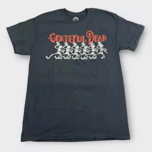 Grateful Dead Dancing Skeletons Retro Graphic T-Shirt Adult Size Medium Cotton Menswear Top Decoration