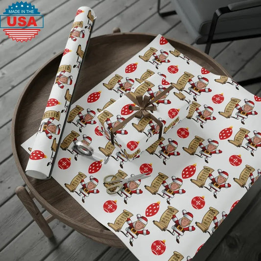Great Santa Trump Wrapping Paper for Gifts - Trump's Naughty List Christmas Gift Wrap Let's Go Brandon Maga Gift Wrap Christmas Trump 2024