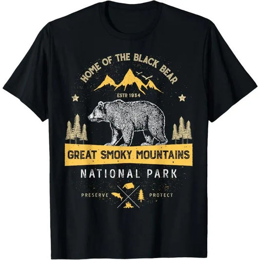 Great Smoky Mountains National Park T shirt Bear Vintage T-Shirt Made in USA