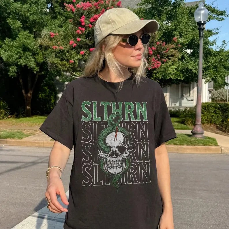 Green House Shirt | Vintage Band Tee Malfoy Shirt Potter Dark Arts Clothes Bookish Merch Oversized Pottery Universal T Shirt Cotton Womenswear