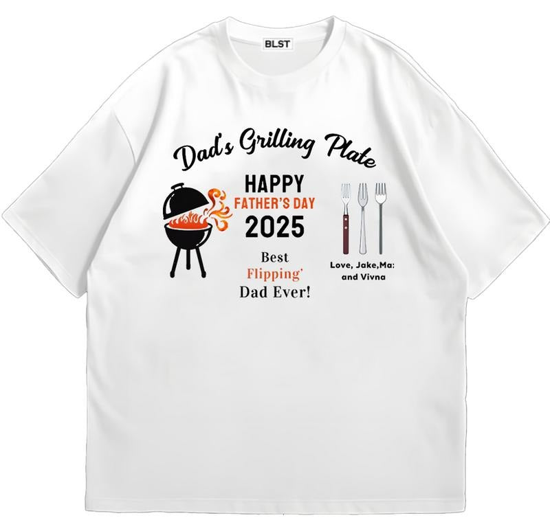 Grilling Plate for Daddy Fathers Day Best Flipping Dad Ever T-Shirt Bold Style for Streetwear Lovers