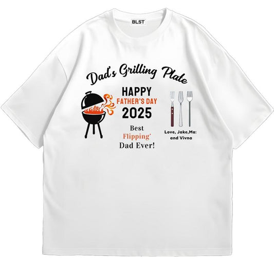 Grilling Plate for Daddy Fathers Day Best Flipping Dad Ever T-Shirt Bold Style for Streetwear Lovers