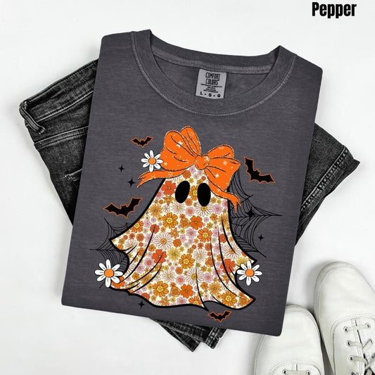 Groovy Flower Ghost Comfort Colors T-Shirt 'NLB'