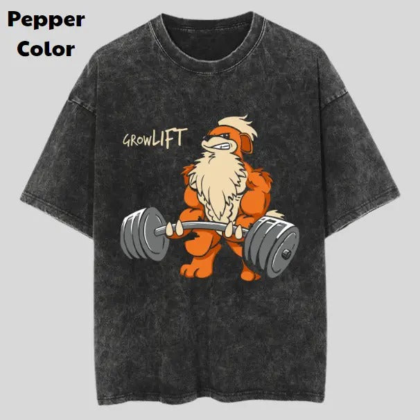 Growlift Vintage Graphic Tees, Growlithe T-Shirt, Pokemon Anime Shirt, Unisex Gym T-Shirt, Gift For Men Women, Menswear Womenswear Streetwear