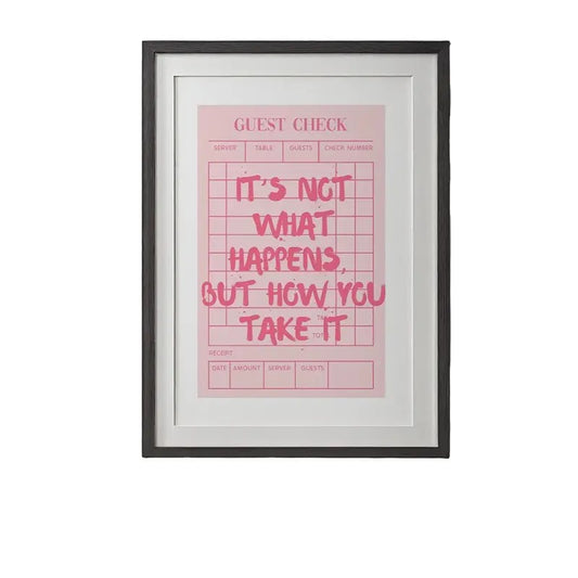 Guest Check Print, Trendy Wall Art, Retro Y2k College Dorm Decor, Affirmation Art Pink Wall Art, Gifts For Girls Art Prints, Poster Prints No Frame, Wall Hanging Decor, Vintage Poster Art, Gifts For Birthday Christmas Landscape Ornaments