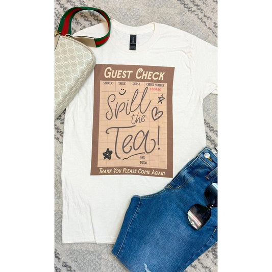 Guest Check T2D Spill the Tea Graphic T-Shirt