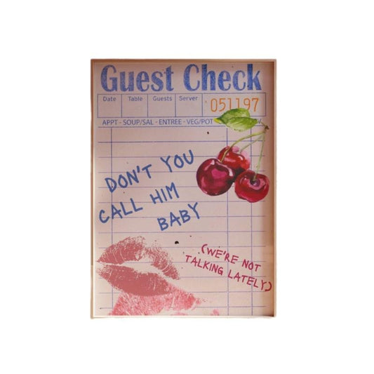 Guest Check Trending Poster Print, Retro Art Print, Preppy Room Decor, Pink Maximalist Decor, Poster Prints No Frame, Wall Decoration, Outdoor Wall Art, Gifts For Birthday Christmas Xmas