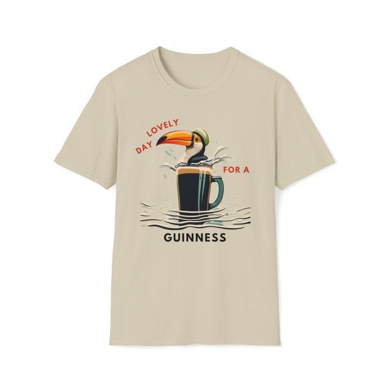 Guinness Unisex Softstyle T-Shirt, Guinness Retro, Lovely Day For A Guinness, Guinness Vintage T-Shirt, Guinness Advertisement